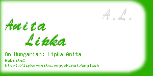 anita lipka business card